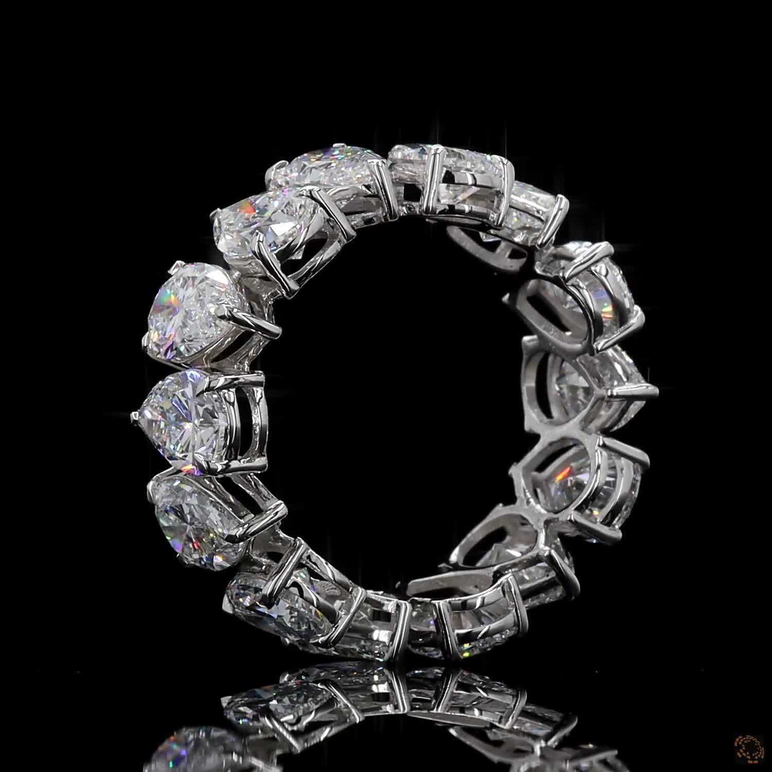 7.83 Ct Pear Shape Luxury Diamond Anniversary Ring Women's Diamond Wedding Band