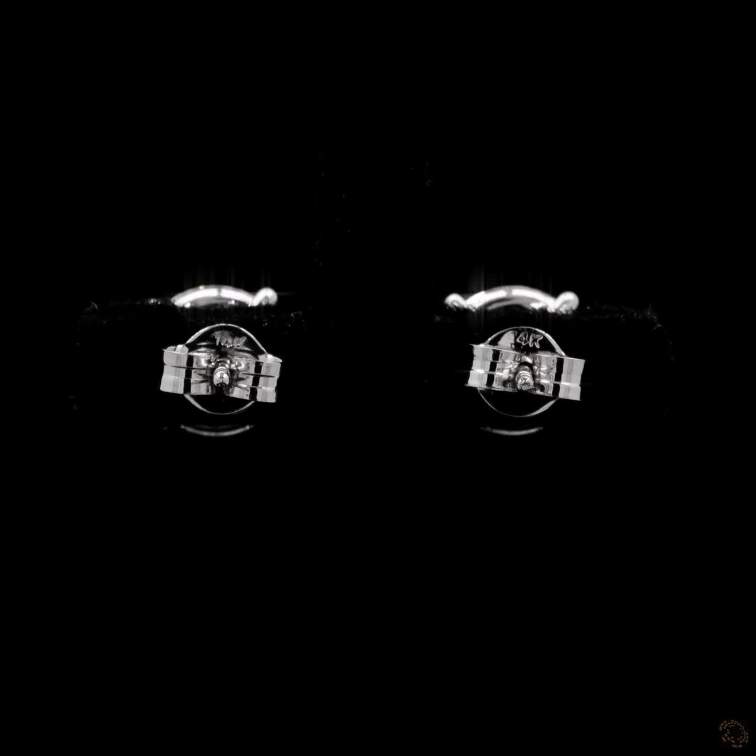 4.07 Ct Round Diamond Solitaire Stud Earrings, High-Polish 14K White Gold Double-Claw Studs for Women