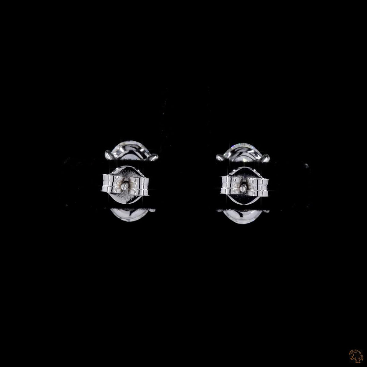 4.17 Ct 14K White Gold Oval Cut Diamond Solitaire Stud Earrings
