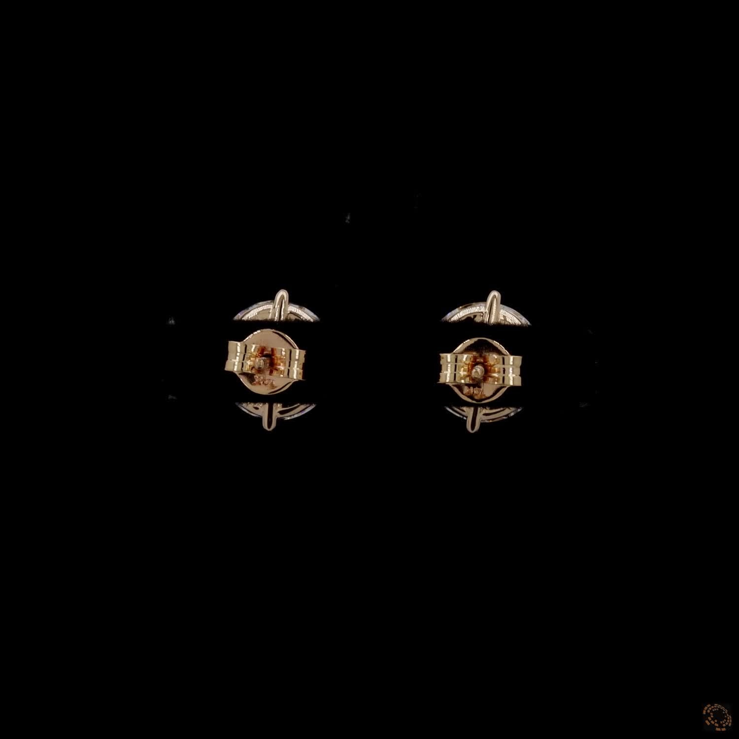 6.08 Ct Round solitaire diamond studs, yellow gold diamond stud earrings, classic round diamond earrings, 4-prong diamond studs yellow gold, brilliant cut diamond studs