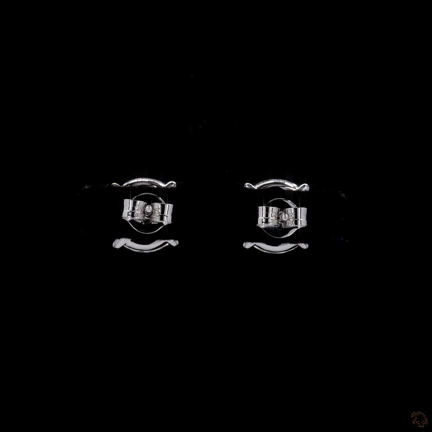 0.54 Ct Solid 14K White Gold Round Brilliant Cut Diamond Stud Earrings – Classic 4-Prong Basket Solitaire Set