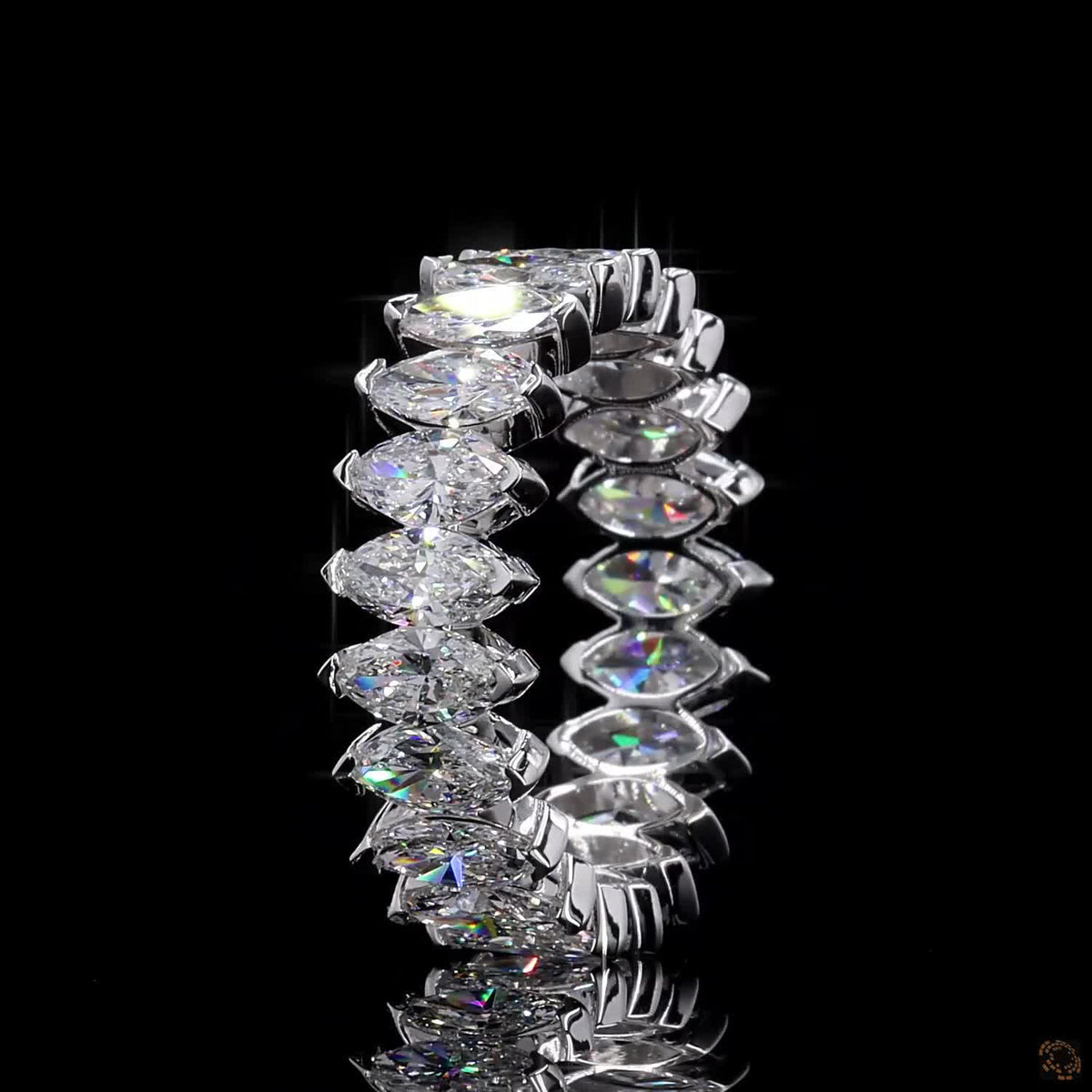 4.3 Ct Marquise Cut Diamond Eternity Band set in white gold