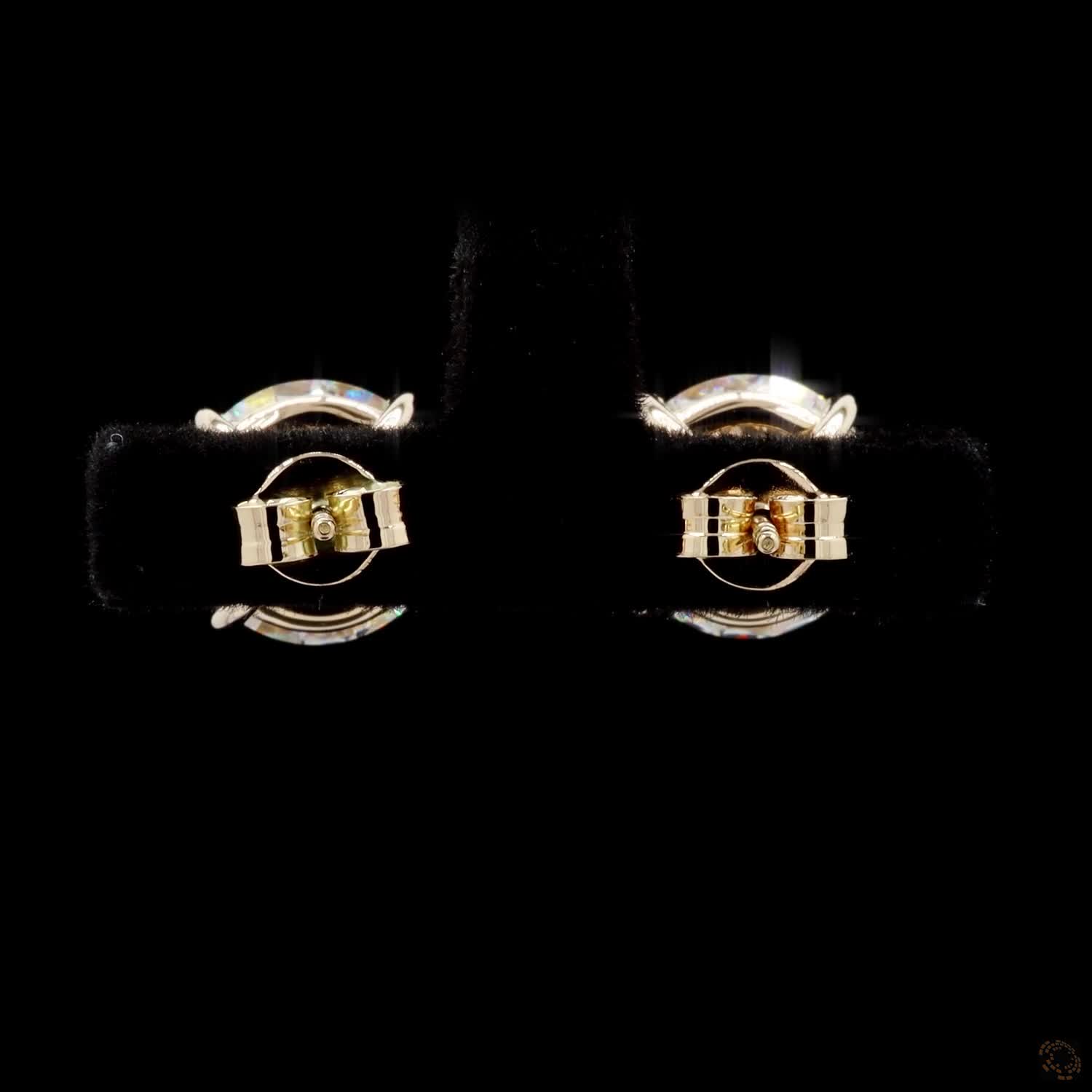 7.15 Ct Round Diamond Solitaire Stud Earrings, High-Polish 14K Yellow Gold 4-Prong Claw Earrings for Women