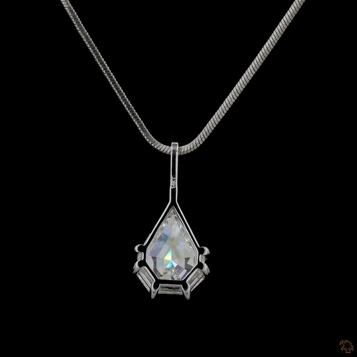 5.06 Ct Shield Cut Lab Grown Diamond Pendant Necklace | Large Shield Shape Solitaire Pendant | Modern Luxury Fine Jewelry