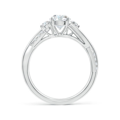 1.05 Ct In Round Bardot Scallop Engagement Ring
