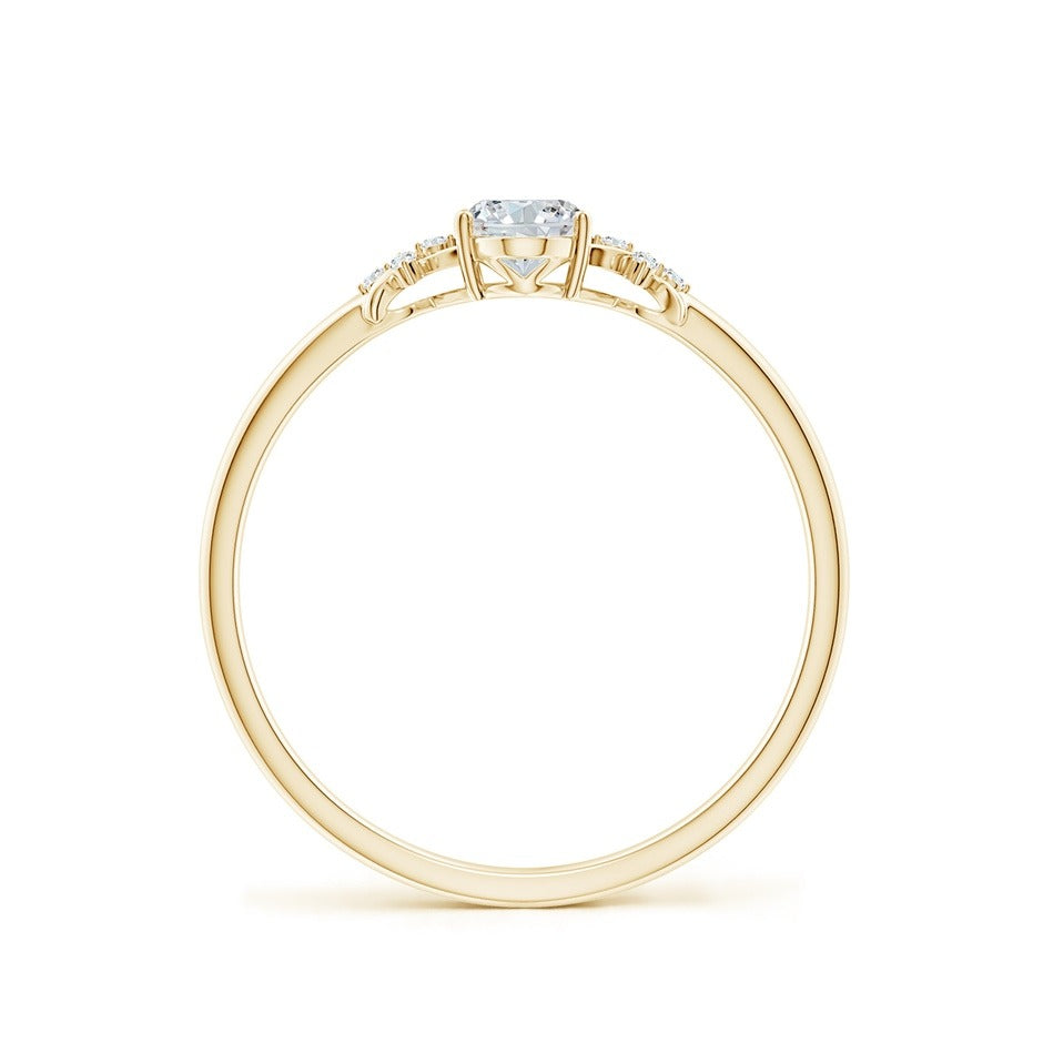 1.70 Ct In Oval Bardot Scallop Engagement Ring
