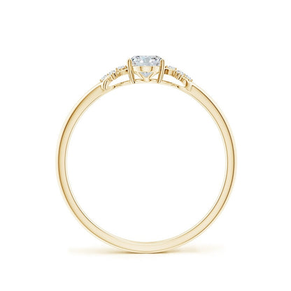 1.70 Ct In Oval Bardot Scallop Engagement Ring