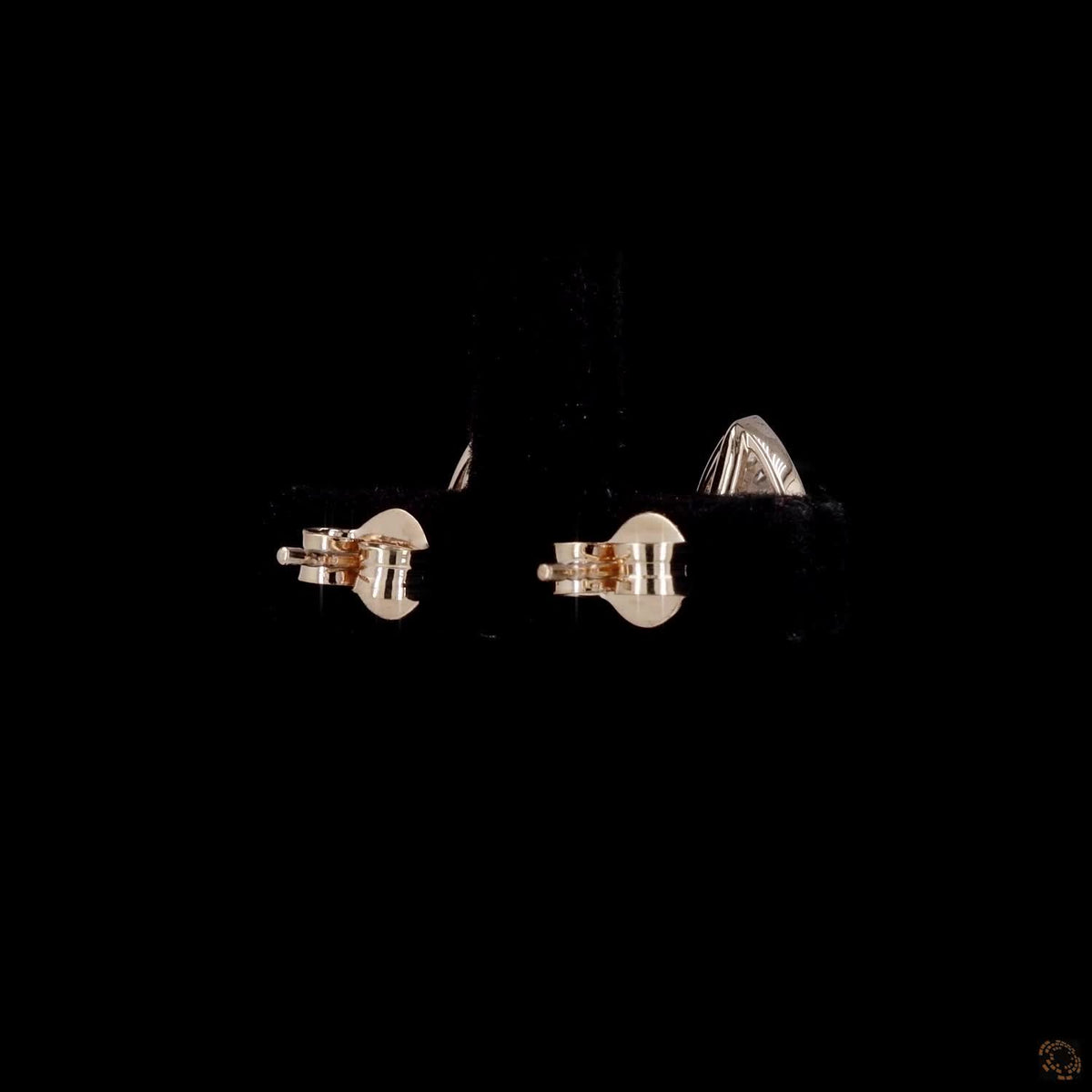 2.14 Ct Bezel-Set Pear Cut Solitaire Diamond Stud Earrings in Yellow Gold