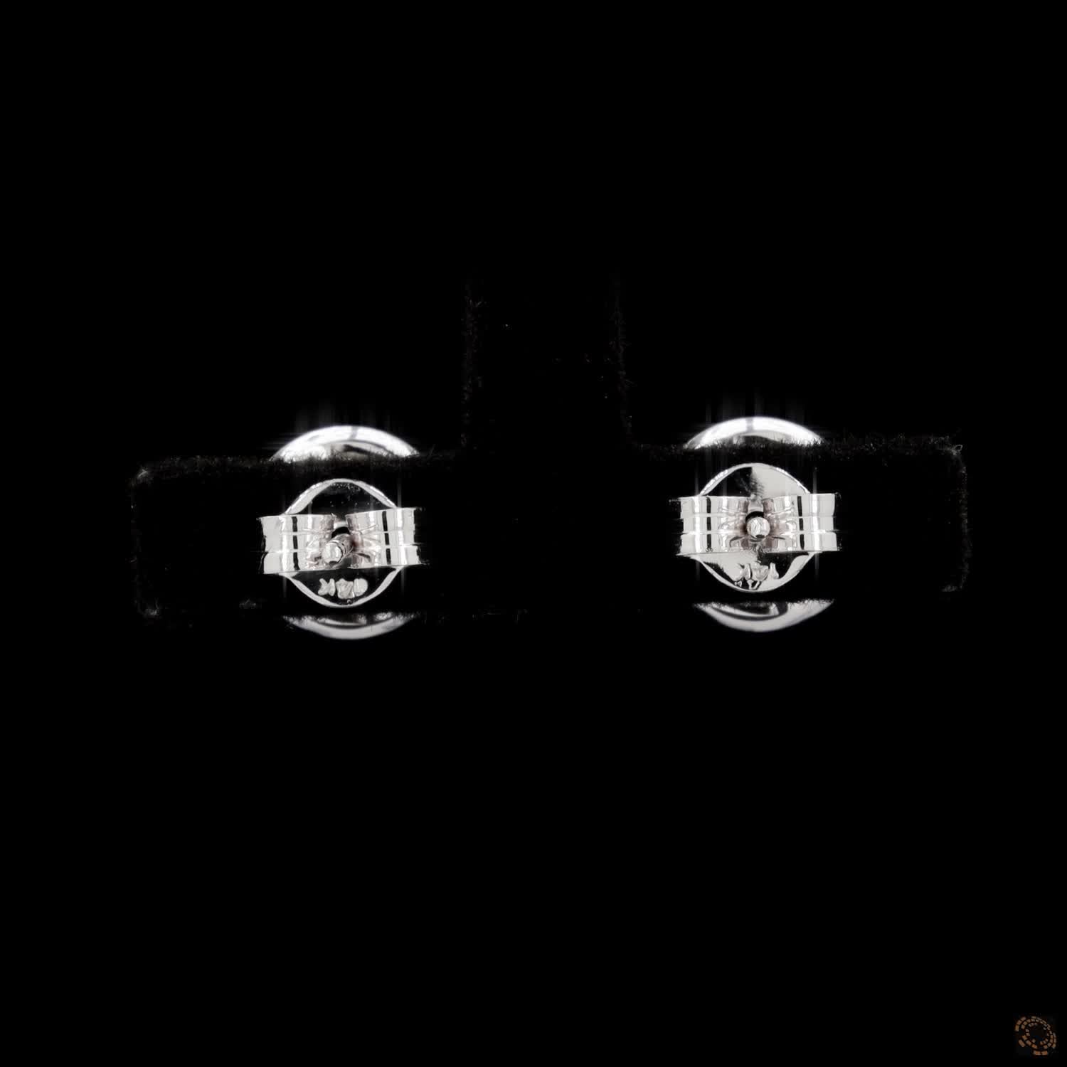 3.08 Bezel-Set Oval Cut Diamond Stud Earrings in White Gold