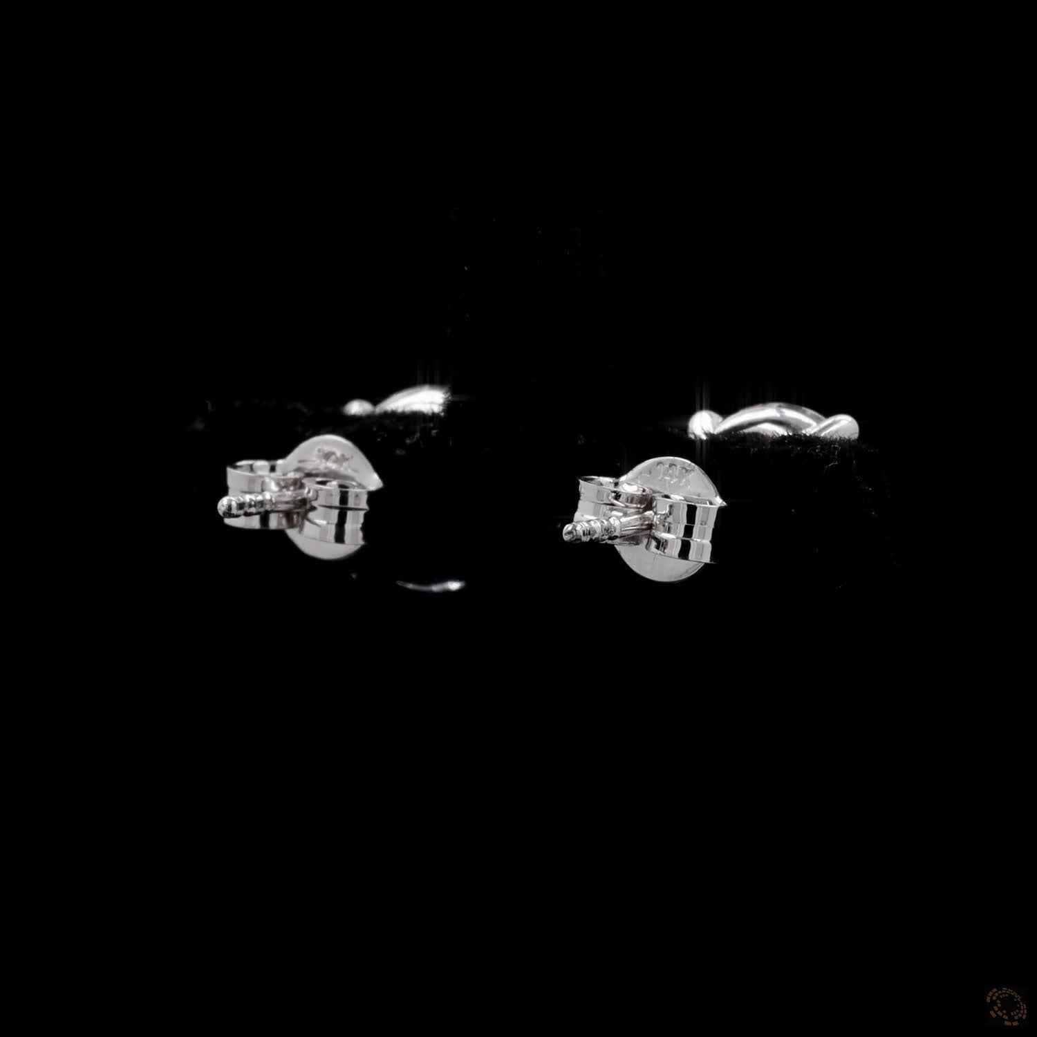 4.07 Ct Round Diamond Solitaire Stud Earrings, High-Polish 14K White Gold Double-Claw Studs for Women