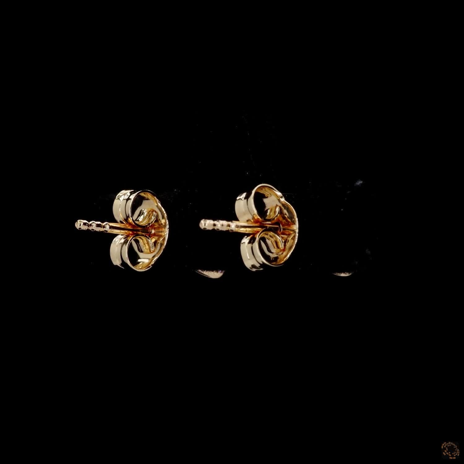 1.43 Ct 14K Yellow GOLD Round Shape Studs Earring