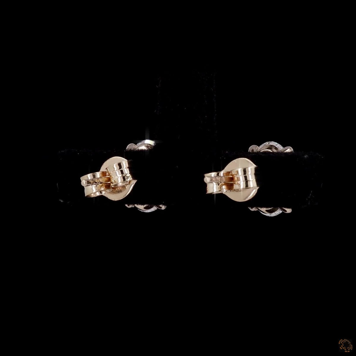 2.11 Ct Oval Cut Solitaire Diamond Stud Earrings in Yellow Gold