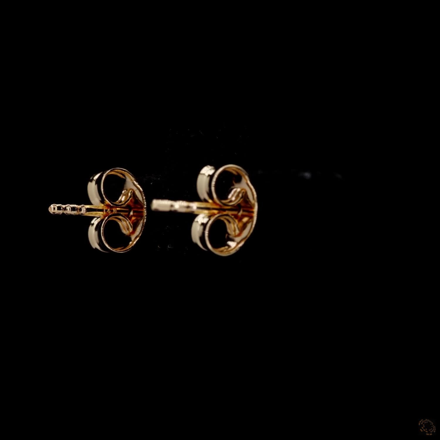 0.93 Ct Solid 14K Yellow Gold Round Brilliant Diamond Stud Earrings Solitaire 4-Prong