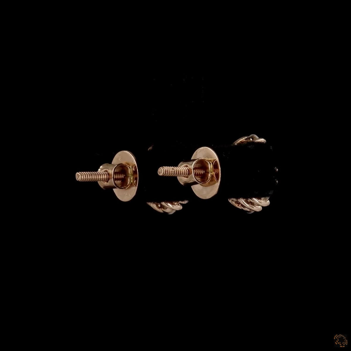 1.36 Ct Round Diamond Cluster Flower Stud Earrings in 14K Rose Gold