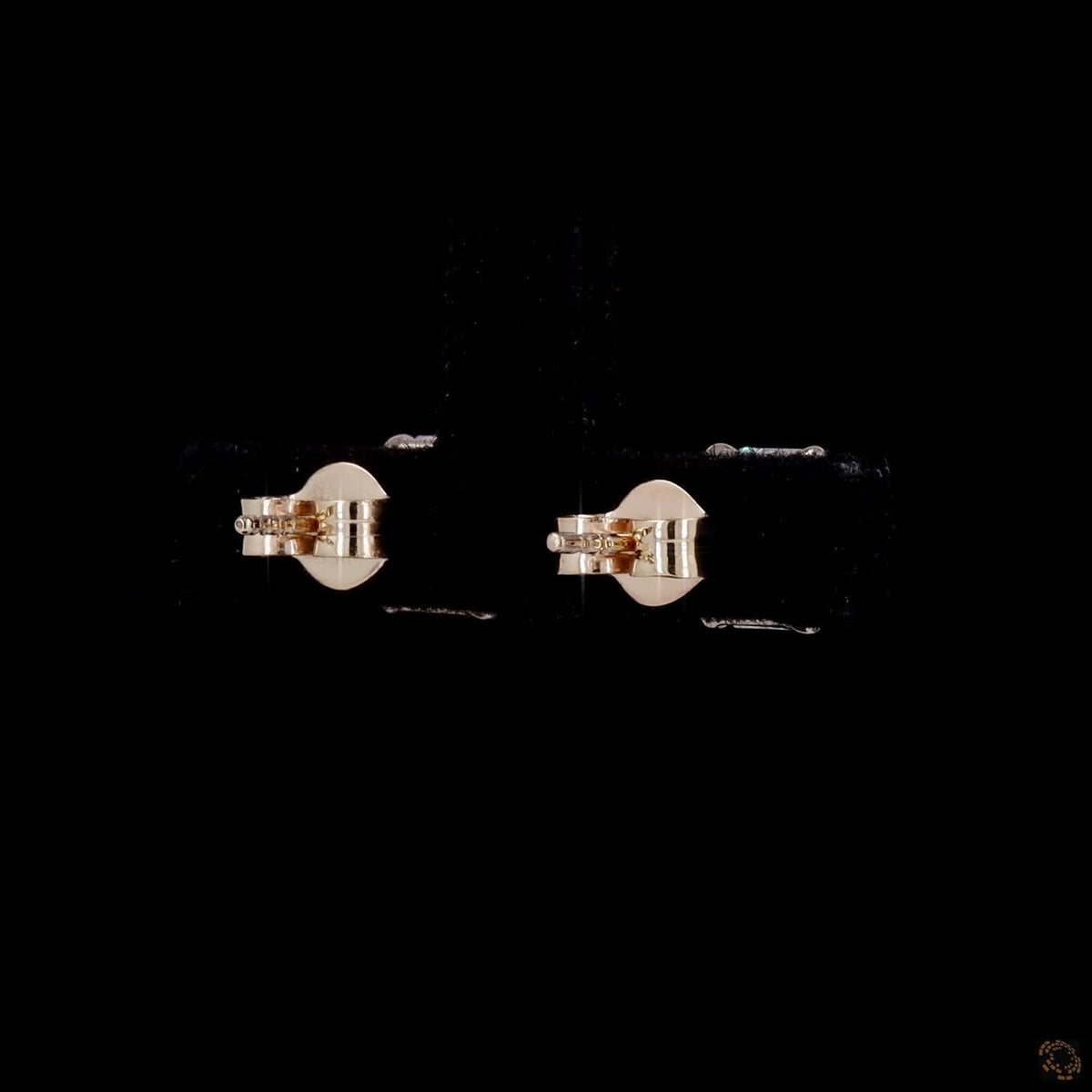 2.11 Ct Emerald Cut Solitaire Diamond Stud Earrings in Yellow Gold