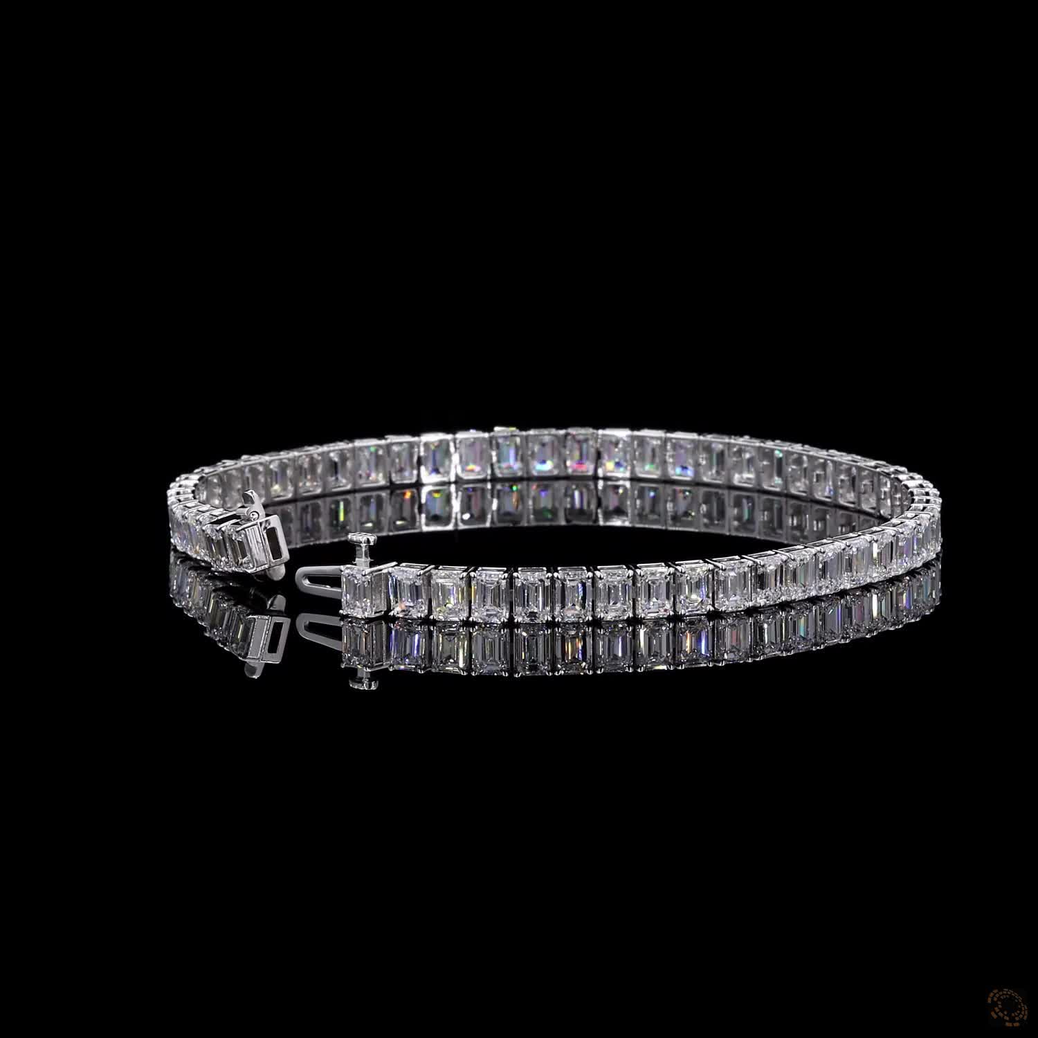 12.18 Ct Emerald Cut Vertical  North-South basket setting orientation