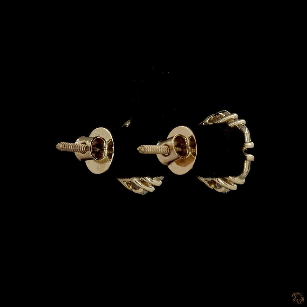 2.18 Ct Round Diamond Cluster Flower Stud Earrings in 14K Yellow Gold