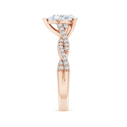 1.62 Ct In Pear Bardot Scallop Engagement Ring