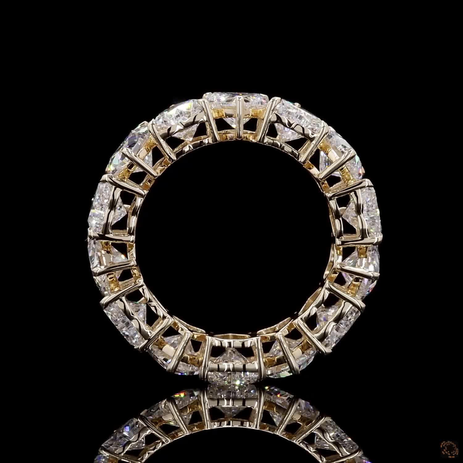 7.52 Ct Luxury Heart Cut Diamond Full Eternity Band Ring in Prong Set Wedding & Anniversary Band