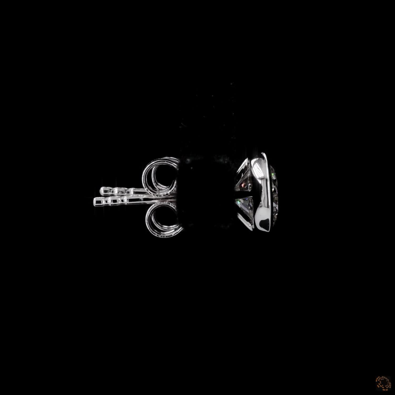 2.13 Ct 14K WHITE GOLD Round Shape Studs Earring