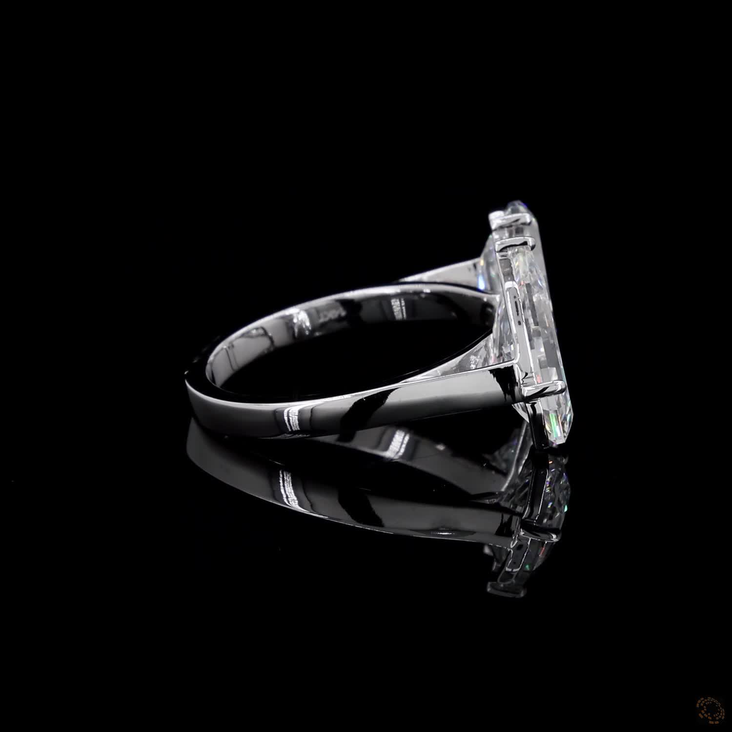 4.38 Ct Open cuff band with individually set basket prongs and protective V-prongs on the tips