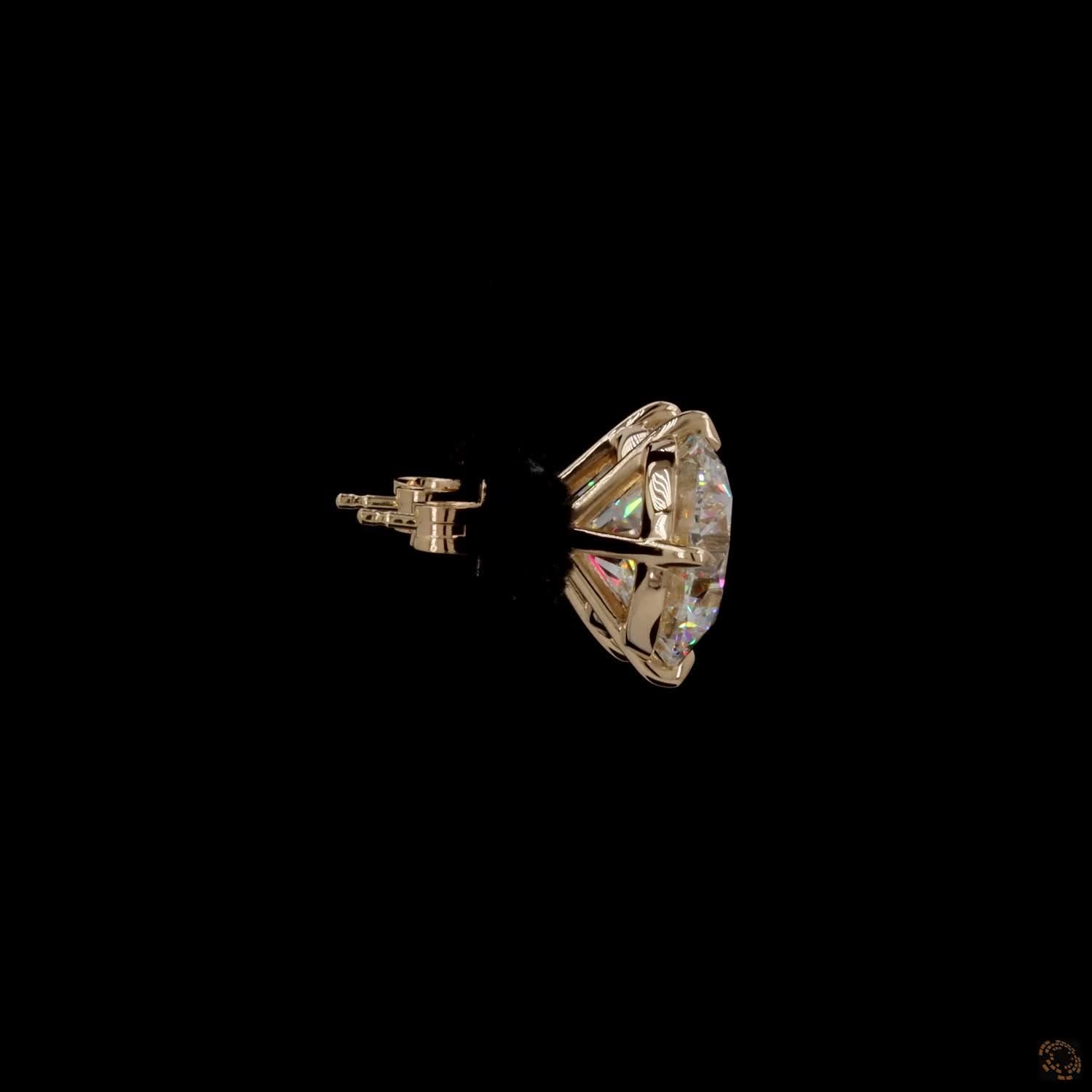 12.14 Ct High-clarity Round Brilliant Cut diamonds showing intense fire and brilliance