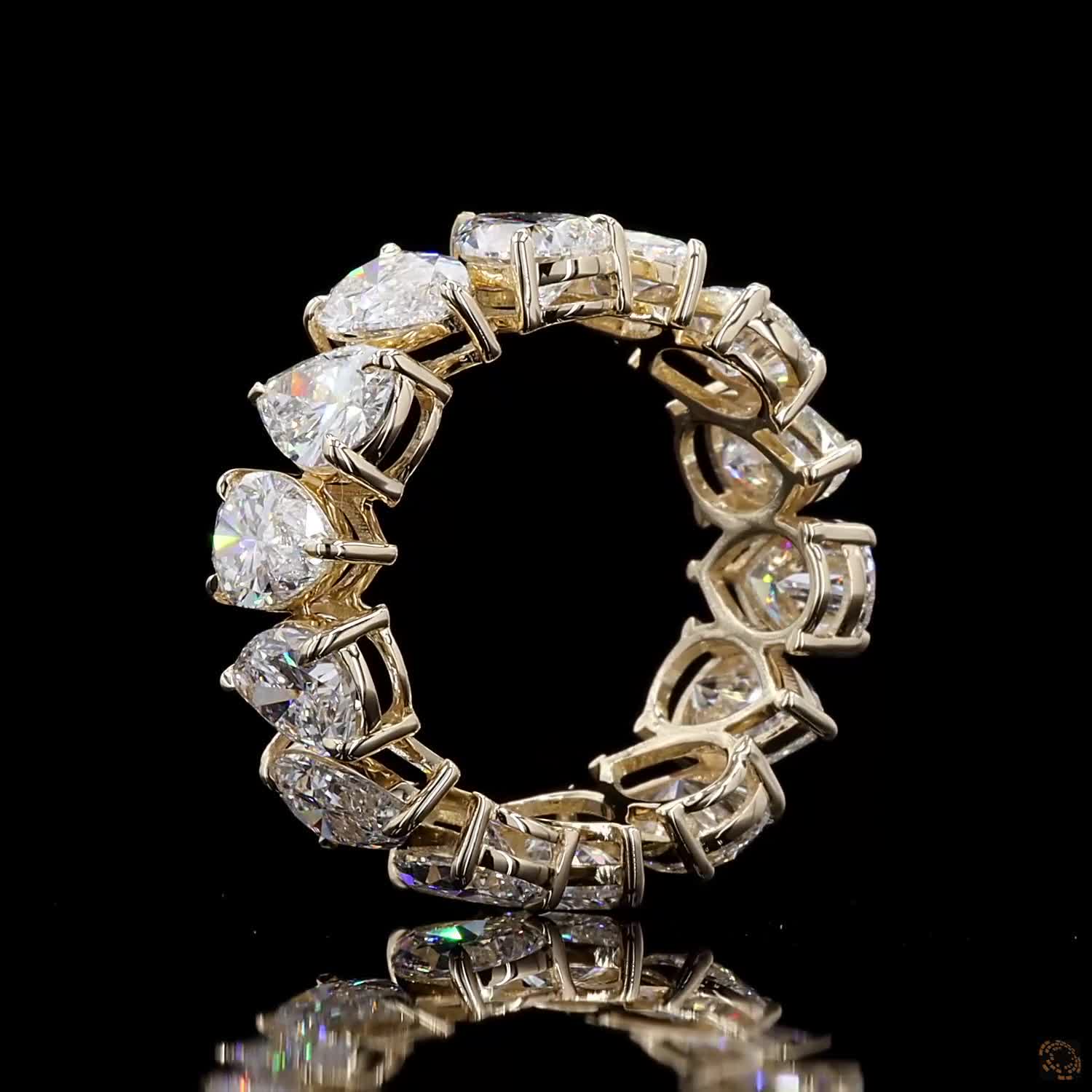 8.03 Ct Pear Shape Stackable Diamond Ring Fine Jewelry Gift for Her