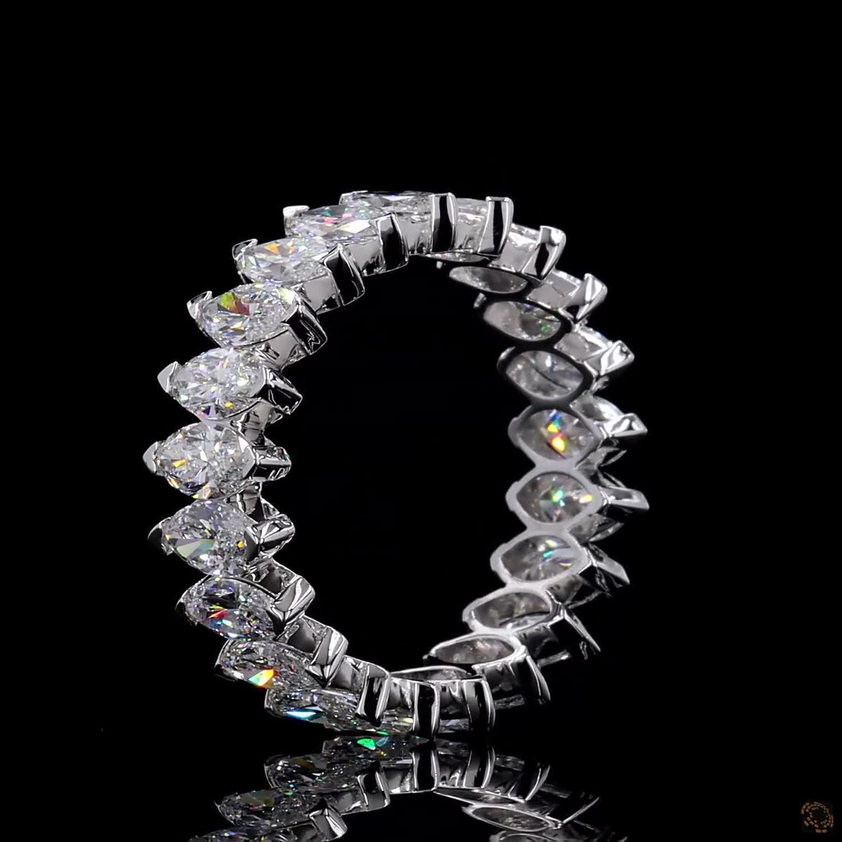 4.3 Ct Marquise Cut Diamond Eternity Band set in white gold