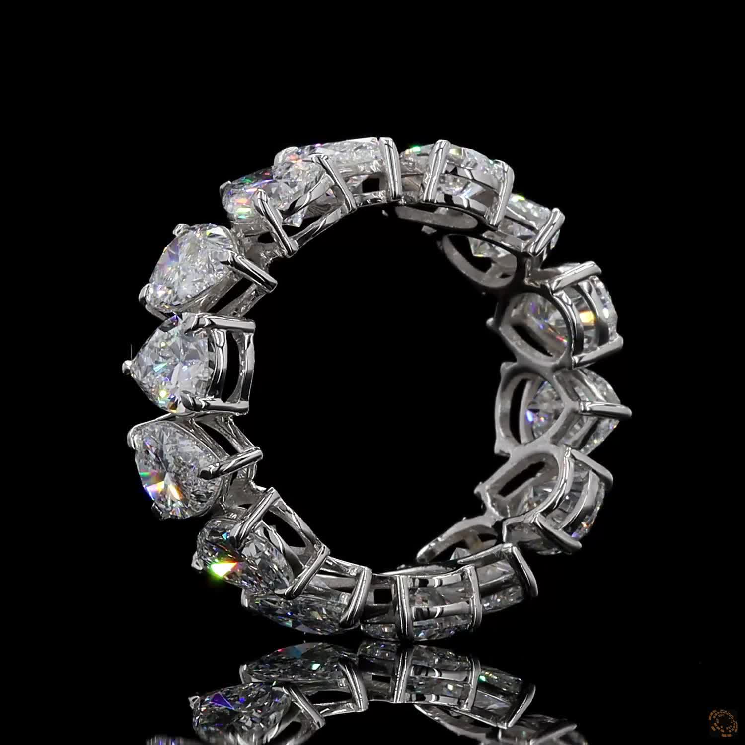7.83 Ct Pear Shape Luxury Diamond Anniversary Ring Women's Diamond Wedding Band