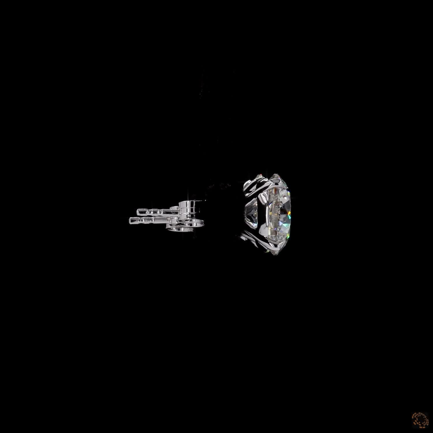 7.00 Ct Pear-Cut Diamond Solitaire Stud Earrings in White Gold