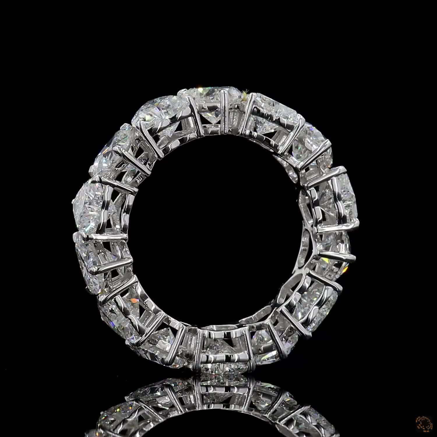 7.93 Ct Luxury Heart Cut Diamond Full Eternity Band Ring in Prong Set Wedding & Anniversary Band