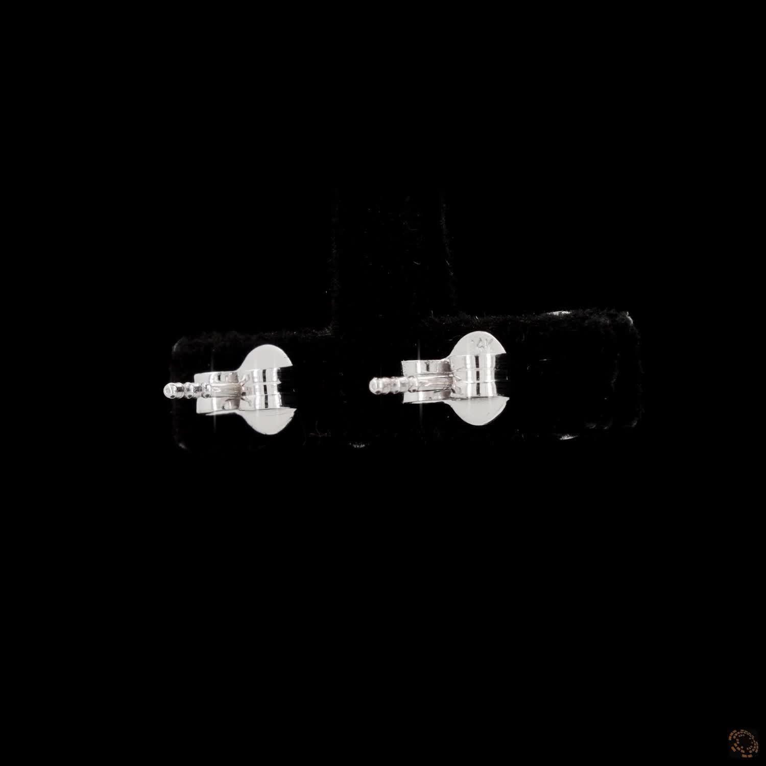 2.21 Bezel-Set Oval Cut Diamond Stud Earrings in White Gold