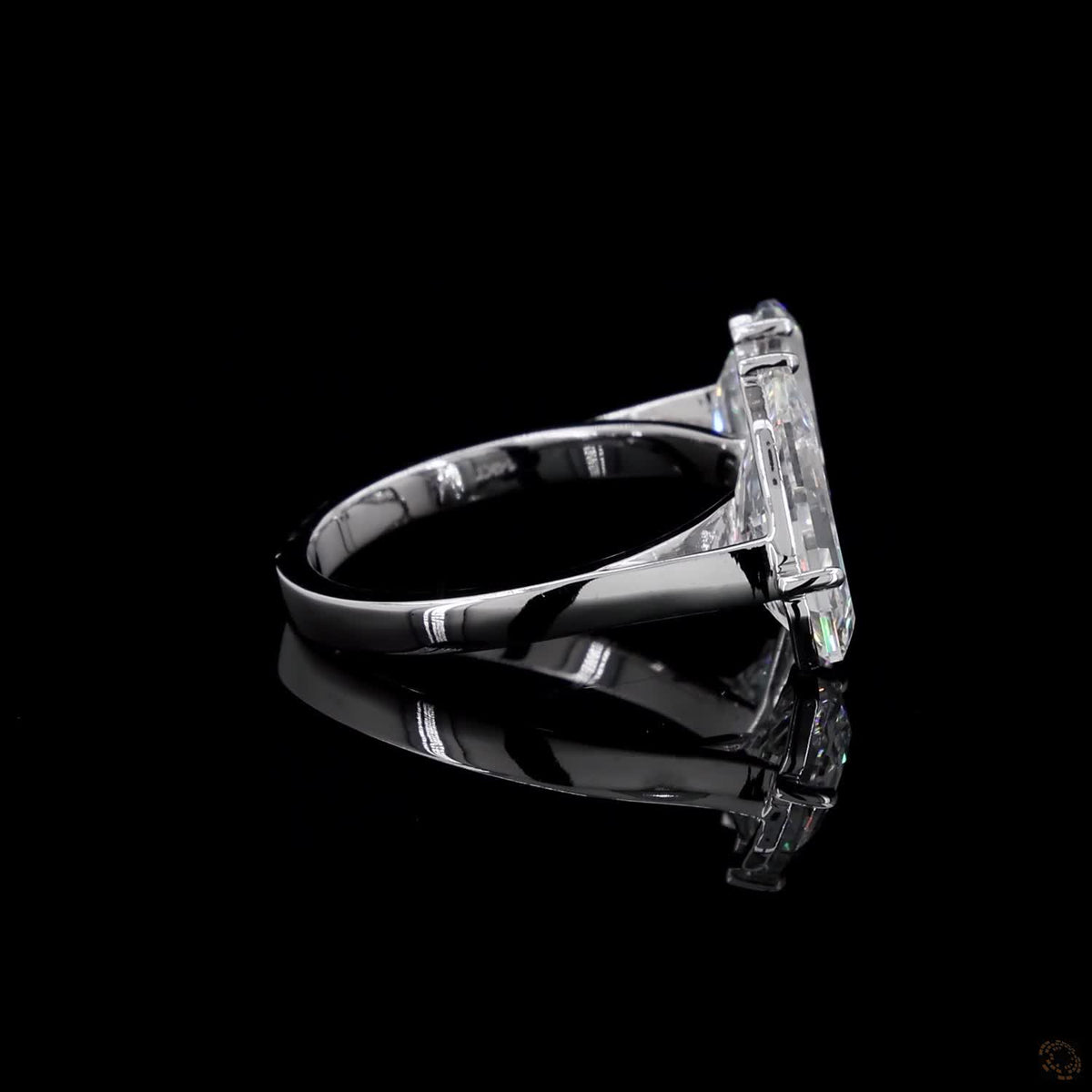 4.38 Ct Open cuff band with individually set basket prongs and protective V-prongs on the tips