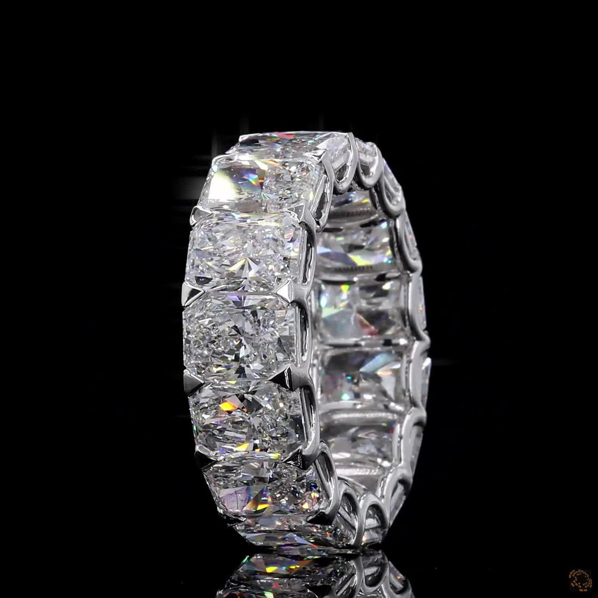 11.5 Ct Radiant Cut Diamond Eternity Band in White Gold