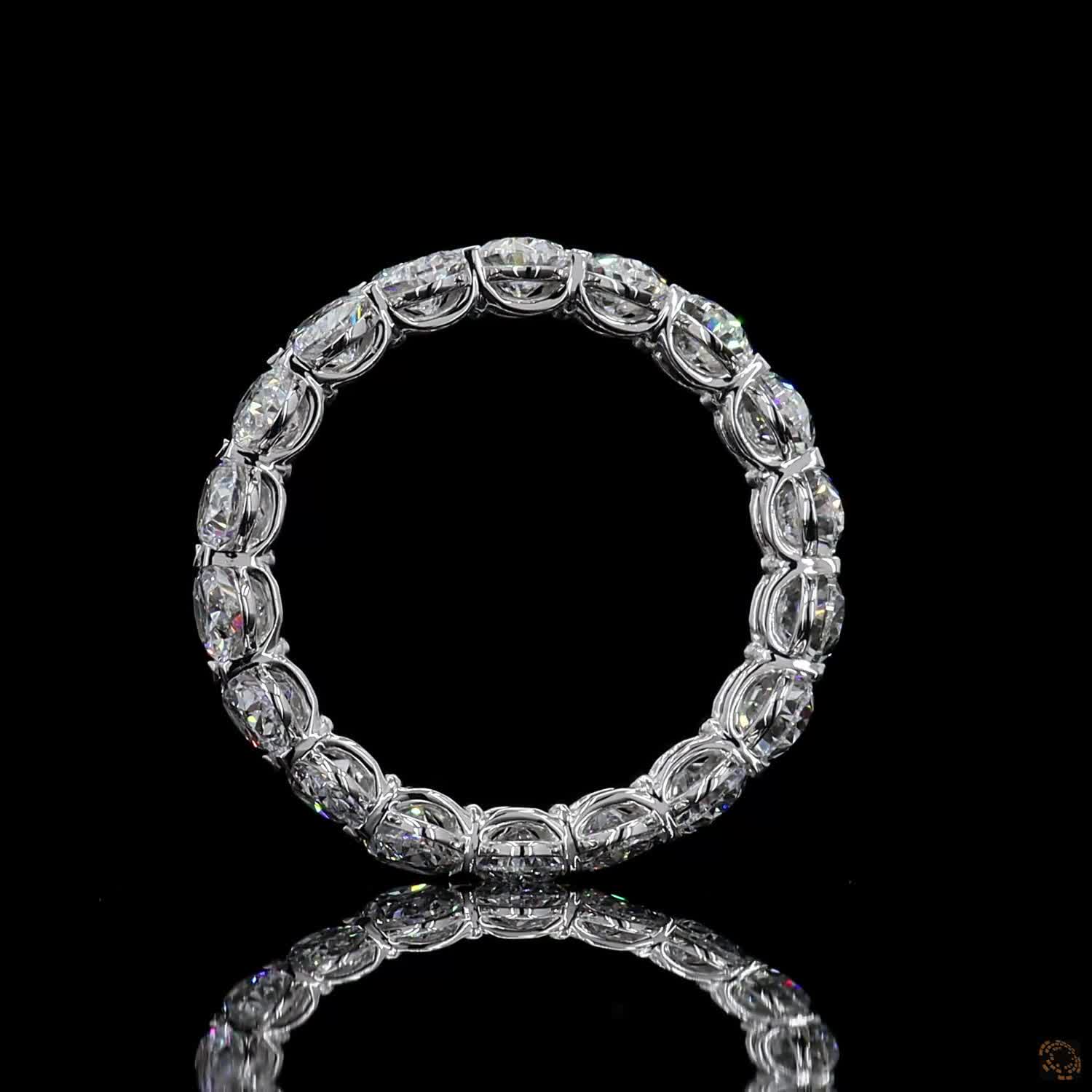 4.83 Ct Oval Cut Diamond Eternity Band | Full Eternity Wedding Ring | White Gold Anniversary Band
