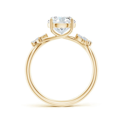 2.15 Ct In Round Bardot Scallop Engagement Ring