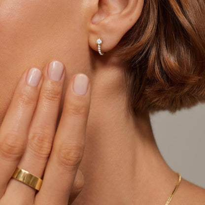 0.30 Ct Taylor Lab Diamond Huggie Earrings