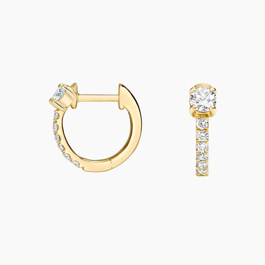 0.30 Ct Taylor Lab Diamond Huggie Earrings