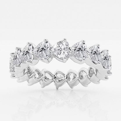 3.00 Ct Heart Diamond Eternity Ring with Prong Set Engagement Ring