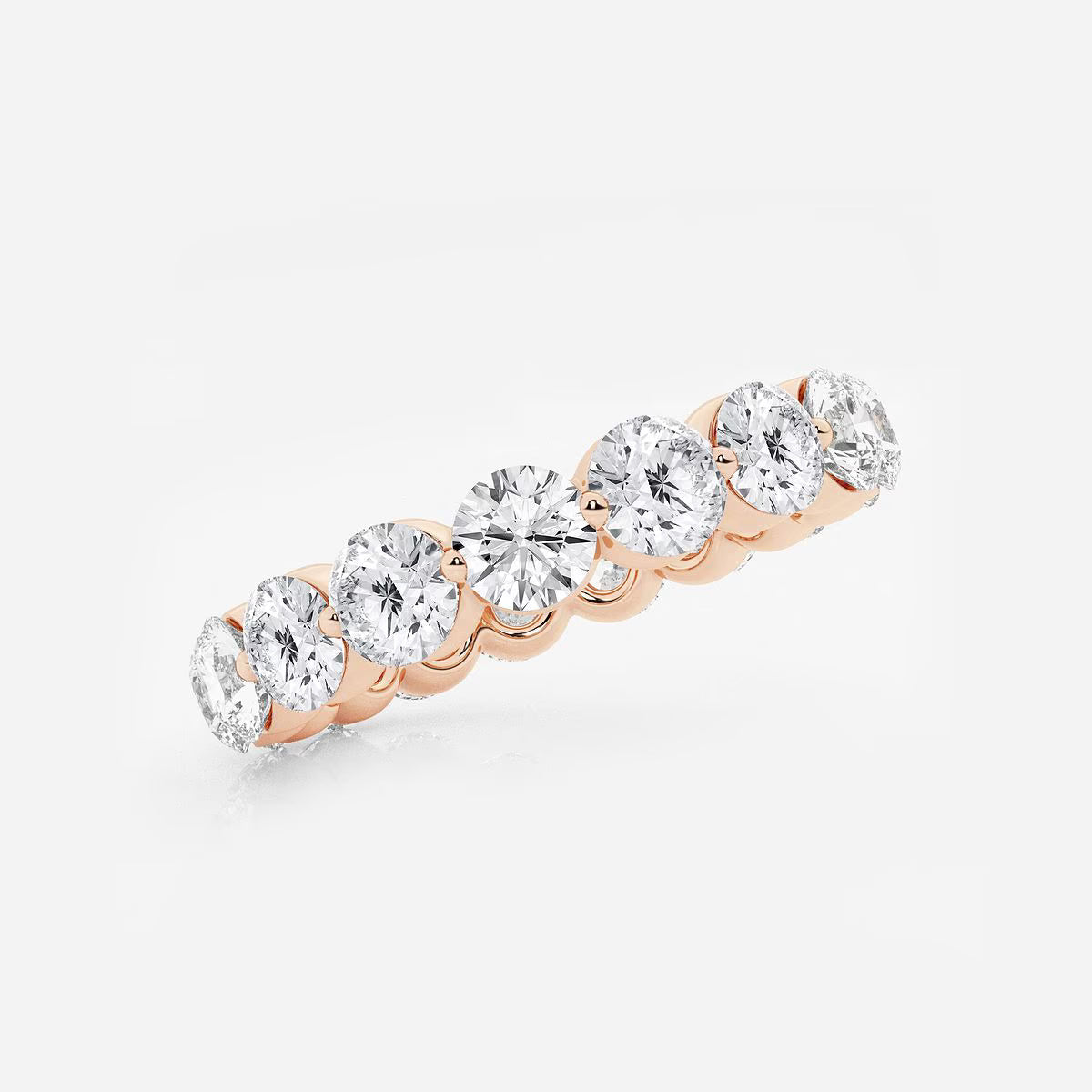 3.00Ct Floating Round Eternity Band Engagement Ring