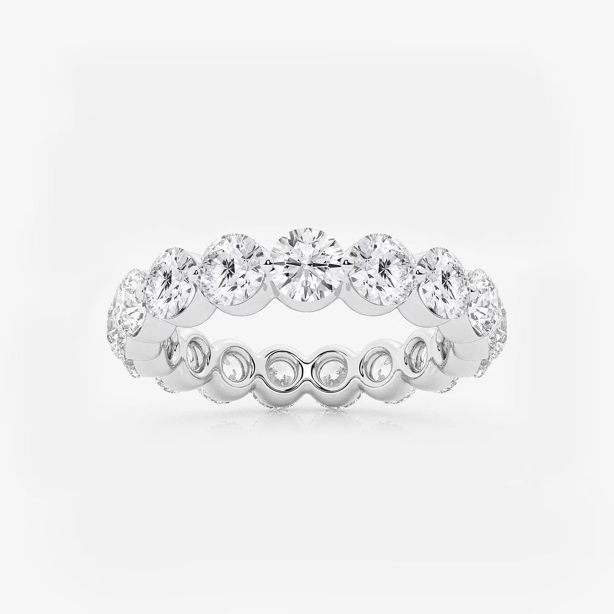 3.00Ct Floating Round Eternity Band Engagement Ring