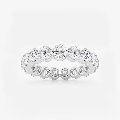 3.00Ct Floating Round Eternity Band Engagement Ring