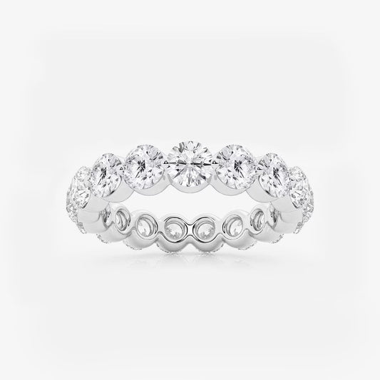 3.00Ct Floating Round Eternity Band Engagement Ring