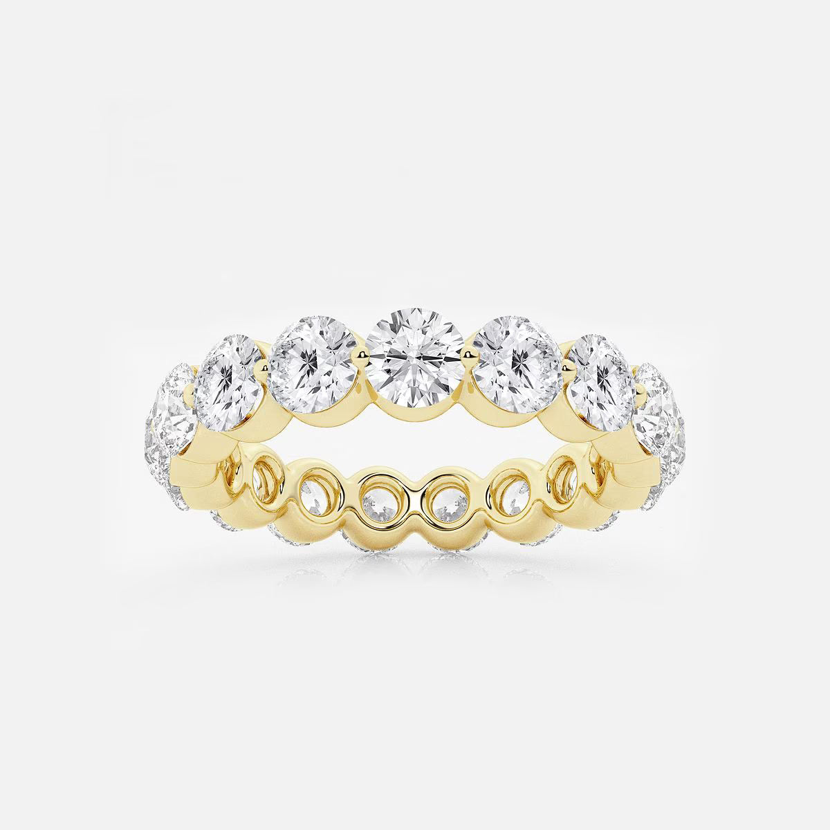 3.00 Ct Floating Round Eternity Band Wedding Ring