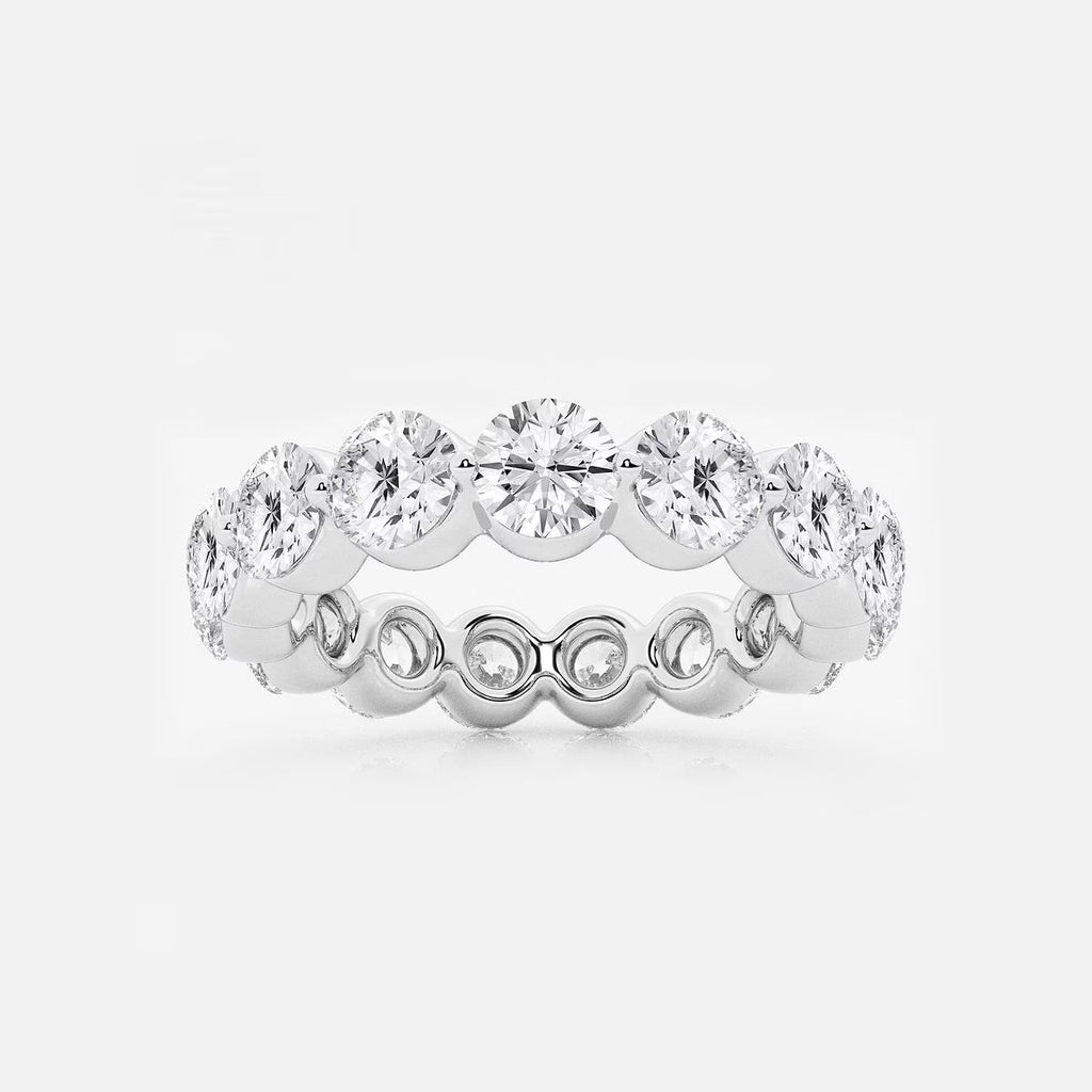 4.00Ct Round Single Prong Eternity Band Wedding Ring