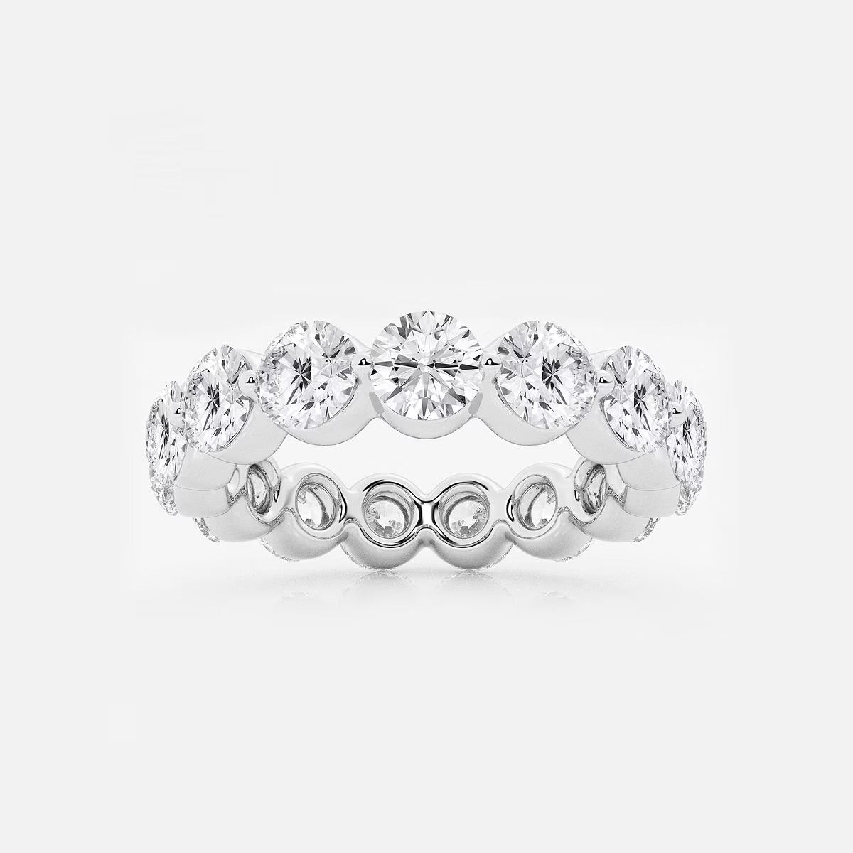 4.00Ct Round Single Prong Eternity Band Wedding Ring