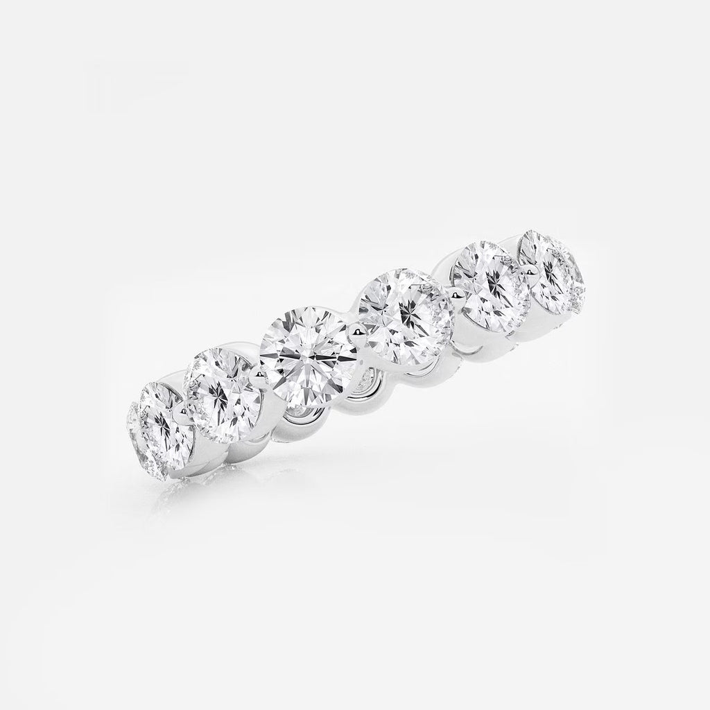 4.00Ct Round Single Prong Eternity Band Wedding Ring