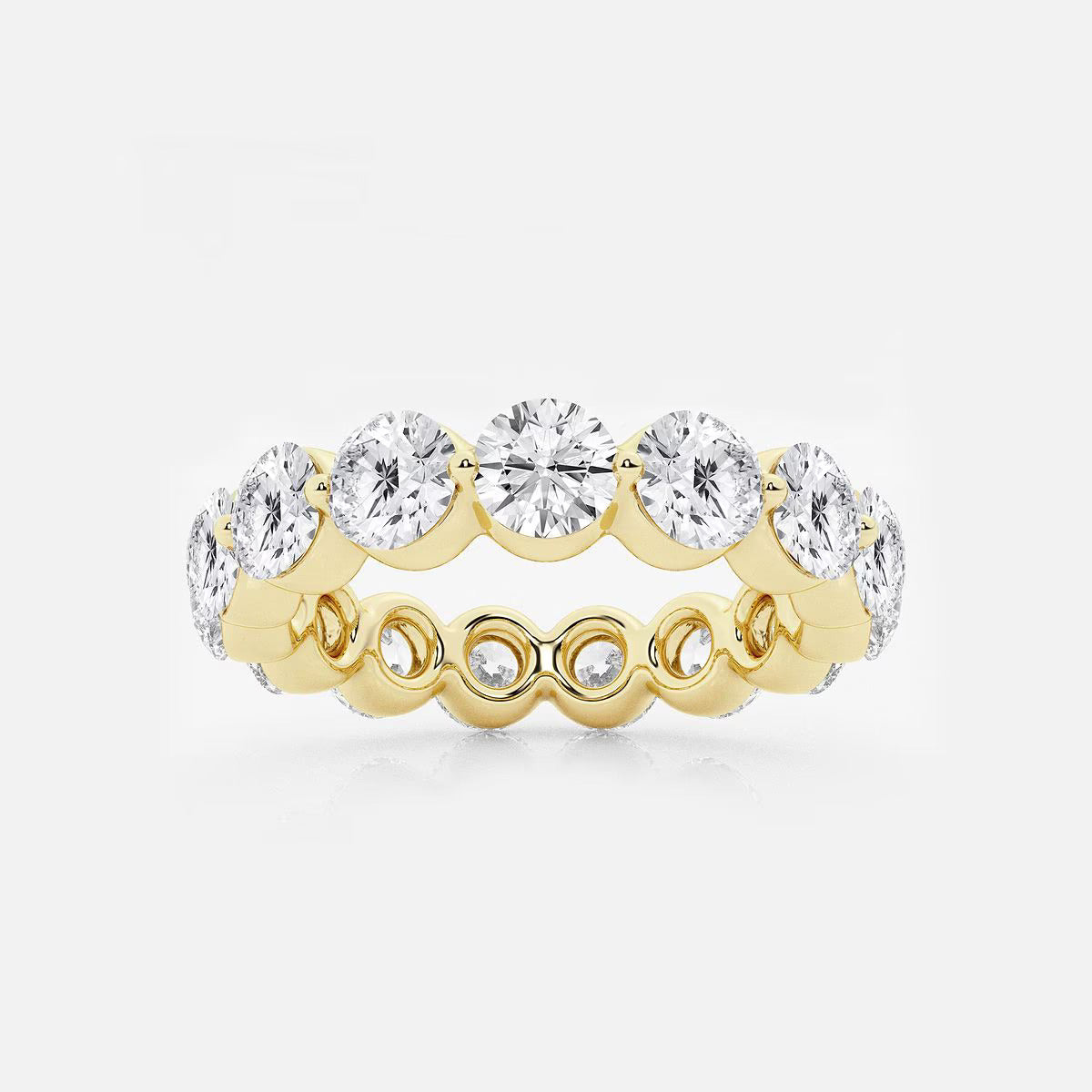 4.00Ct Round Single Prong Eternity Band Wedding Ring