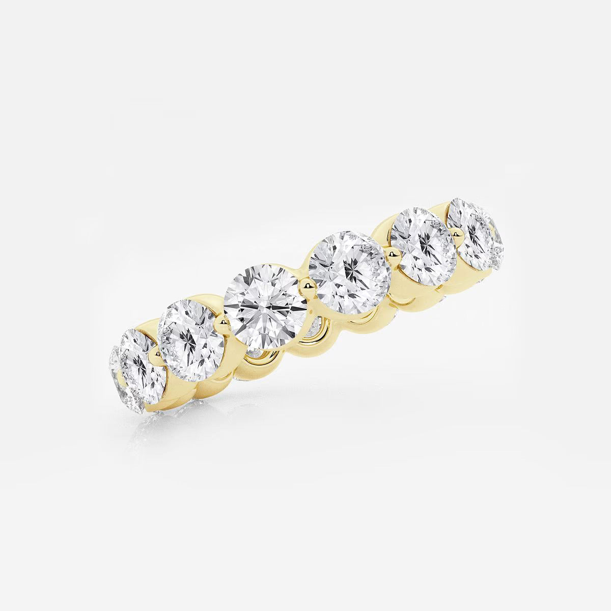 4.00 Ct Round Single Prong Eternity Band Wedding Ring