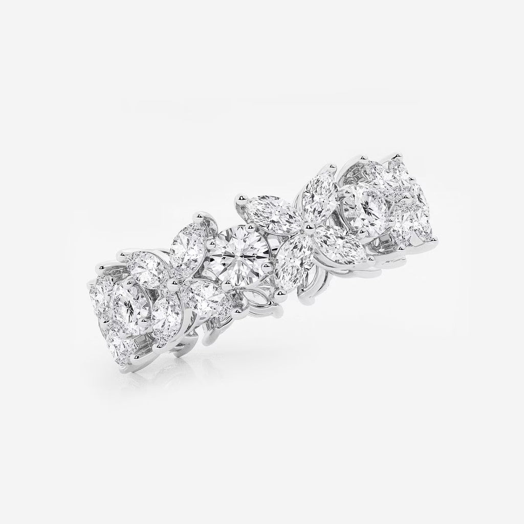 3.00 Ct Flower Bow Eternity Ring Engagement Ring